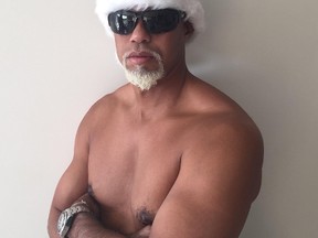 Tiger Woods posted this selfie on Thursday, calling himself the "Mac Daddy Santa". (Twitter)