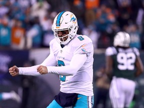 Miami Dolphins quarterback Matt Moore won his first start in four years last week and comes into Saturday’s game against Buffalo as a four-point underdog to the average Bills. (GETTY IMAGES)