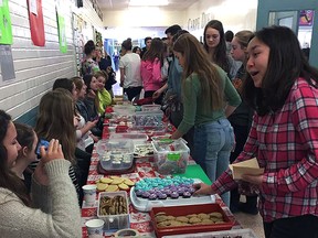 Student council ran a bake sale at CECI which raised $250 for a local children's charity.