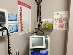 The MonaLisa Touch at Main Street Medical Clinic in Stony Plain on Tuesday, Dec. 13, 2016. The laser treatment helps reduce the symptoms of vaginal atrophy in peri and post-menopausal women. - Photo by Yasmin Mayne