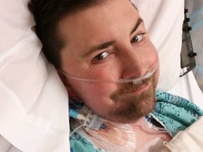 Eric Auger, three days after heart surgery