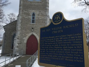 BRUCE BELL/THE INTELLIGENCER
The Prince Edward County New Year's Levee will return to the historic Macaulay Church in Picton on Jan. 8, from 1 p.m. until 3 p.m.