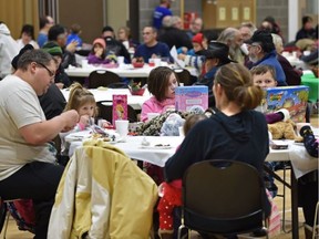 Christmas dinner at the Boyle Street Plaza in Edmonton, December 25, 2015.