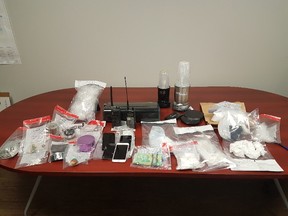 RCMP Police seized 253.3 grams of cocaine in the vehicle at time of arrest, 385.5 grams of cocaine and 8 grams of marijuana were seized at the residence, as well as Canadian currency and drug trafficking paraphernalia.