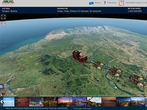 NORAD Tracks Santa website. (website screenshot)