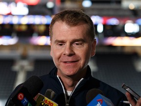 Oil Kings General Manager Randy Hansch speaks about selling out Rogers Place during a news conference at the arena in Edmonton, Alberta on Thursday, September 15, 2016.