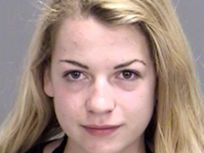 Miranda Kay Rader, accused of crashing her car while taking a topless selfie.