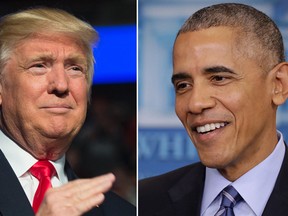 Donald Trump and Barack Obama. (Getty Images)