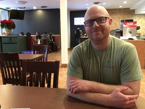 James McInnes says Globally Local, the new London eatery he and his wife run, is Canada?s first vegan fast-food outlet. (PATRICK MALONEY, The London Free Press)