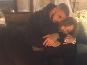 Drake posted this photo of himself and Jennifer Lopez to Instagram Dec. 28, 2016. JLo posted the same photo. Neither included a caption.