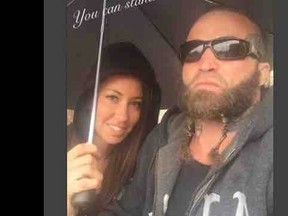 In this image from a GoFundMe page, Phil Boudreault is seen with his girlfriend, Meg Rose, who set up the page to help Boudreault with medical costs during his recovery from a shooting.