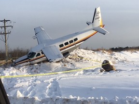 A crashed Cessna Caravan south of Fort McMurray, Alta. on Tuesday, December 27, 2016. Supplied Image/Mike Clark/Reliable Fleet & Auto