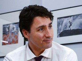 Prime Minister Justin Trudeau is pictured at The Canadian Press bureau in Ottawa on Monday, Dec 19, 2016. (THE CANADIAN PRESS)