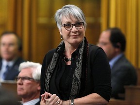 Status of Women Minister Patty Hajdu stands in the House of Commons during question period, in Ottawa on Friday, December 9, 2016. THE CANADIAN PRESS/ Patrick Doyle