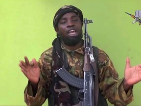 This Monday May 12, 2014 file photo taken from video by Nigeria’s Boko Haram terrorist network shows their leader, Abubakar Shekau, speaking to the camera. (AP Photo/File)