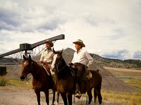 Keevil Sr. and Jr. survey the lands. (supplied photo)