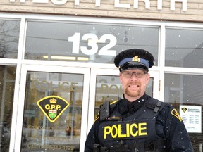 Since the beginning of November, Ontario Provincial Police Const. Mike Melnychuk has been training to fill the position of community safety/media relations officer once Const. Kees Wijnands retired from that position last month. GALEN SIMMONS/MITCHELL ADVOCATE