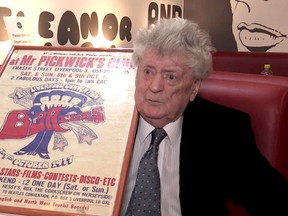 This is a Oct. 26, 2016 file video grab image of Allan Williams.  Williams, who helped the Beatles get early gigs, has died. He was 86. (PA/File via AP)
