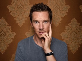 In this Oct. 19, 2016 photo, Benedict Cumberbatch poses for a photo in Beverly Hills, Calif. Geneology detectives have discovered that the British actor who portrays Sherlock Holmes in the PBS television series, is distantly related to the author who created the iconic character more than a century ago. (Chris Pizzello/Invision/AP)