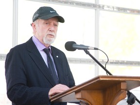 Bill Marshall, co-founder of the Toronto International Film Festival, speaks at the opening ceremony for the Niagara Integrated Film Festival in Market Square, St. Catharines in this May 14, 2014 file photo. (Julie Jocsak/ St. Catharines Standard/Postmedia Network)