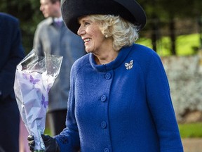 Camilla, Duchess of Cornwall,  visits St. Mary Magdalene church on the Sandringham Estate with other members of the royal family on Christmas Day : (WENN.com)