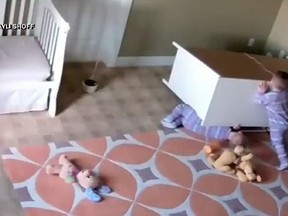 A Utah toddler saves his twin brother from a fallen dresser. (YouTube screen grab)