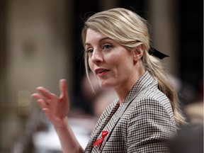 Heritage Minister Melanie Joly stands in the House of Commons during question period on Parliament Hill in Ottawa. (Fred Chartrand/The Canadian Press)