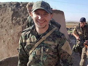 Nazzareno Tassone is shown in this undated image from a Facebook Memorial page. A Kurdish group says a Canadian man fighting Islamic State militants in Syria has been killed. The Kurdish People's Defense Units, also known as YPG, says Tassone died in the city of Raqqa on Dec. 21. (THE CANADIAN PRESS/HO-Facebook)