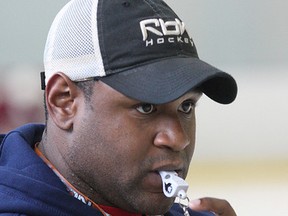 Kingston Voyageurs have fired head coach Taurean White, seen at a team practice in September 2015. (Ian MacAlpine/Whig-Standard file photo)