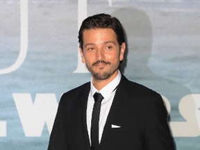 Diego Luna attends the "Star Wars: Rogue One" premiere at Tate Modern in London on Dec. 13, 2016. (WENN.COM)
