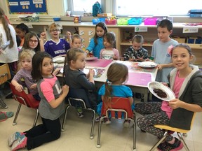 St-Joseph students learned to make taffy similar to the way Marguerite Bourgeoys introduced the art of making taffy to the first students in New France in the 17th century. Supplied photo