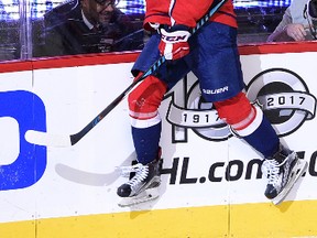 Washington Capitals centre Evgeny Kuznetsov celebrates his goal during an NHL game against the Toronto Maple Leafs on Jan. 3, 2017. (AP Photo/Nick Wass)