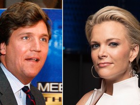 Fox News Channel says Tucker Carlson will replace Megyn Kelly in the network's 9 p.m. timeslot. (AP File Photos)