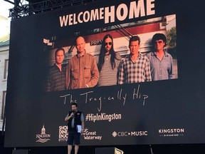 One of the highlights of 2016 for Bill Welychka was emceeing an event in Springer Market Square prior to a live telecast of The Tragically Hip concert on Aug. 20. (Supplied photo)
