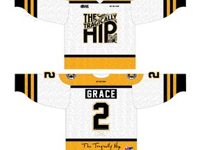 The Kingston Frontenacs will be honouring The Tragically Hip by wearing special jerseys for their Jan. 28 Ontario Hockey League game against the Mississauga Steelheads.