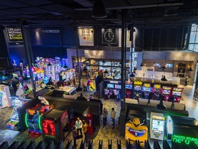 Artist?s image shows the inside of the Rec Room, which Cineplex is opening on the second floor of the former Target store at CF Masonville Place. The Rec Room is described as an ?eats and entertainment? venue with restaurants, live entertainment and video games.