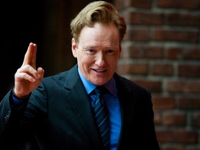 Conan O'Brien arrives to the Peace Prize awarding ceremony at City Hall in Oslo, Saturday Dec. 10, 2016. (Vegard Wivestad Grott / NTB scanpix via AP)