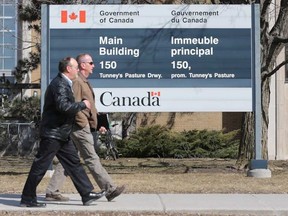 Government employees at Tunney's Pasture in March 2016. TONY CALDWELL / POSTMEDIA