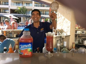 Bartender Martin whips up Caesars for a Canadian guests.Bartender Martin whips up a mean Caesar for a Canadian guests at the Royalton Riviera Cancun resort in Mexico. TIM BAINES/POSTMEDIA NETWORK