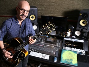 Tim Miller/The Intelligencer
Mark Rashotte poses in the small recording studio on the second floor of The Empire Theatre in Belleville. Much of the music for Jake Clemons' solo release, Fear & Love, was recorded in Belleville.
