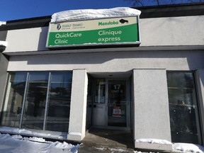 The QuickCare Clinic on St. Mary's Road will be closed by the WRHA at the end of the month. (Kevin King/Winnipeg Sun)