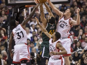 The Raptors are trying to figure out what works at power forward with Patrick Patterson and Jared Sullinger out of the lineup. Craig Robertson/Postmedia