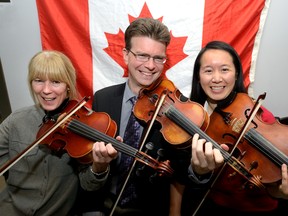 Thea Boyd, Scott St. John and Sharon Wei will participate in the Western 360 Summer Music Festival Aug. 10-13 at Western University. (MORRIS LAMONT, The London Free Press)