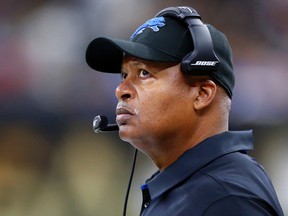 Lions head coach Jim Caldwell has helped the team bounce back within games and from a slow start this season to earn a spot in the playoffs. (Butch Dill/AP Photo)