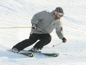 Josh Gervais, then president of the Lively Ski Hill, takes a run in this file photo.