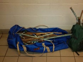 Copper pipes seized from two recent break-ins at the former Sarnia General Hospital site are pictured here in this Sarnia police photo. Police are urging criminals to stay out of the vacant building for their own safety. Handout/Sarnia Observer/Postmedia Network