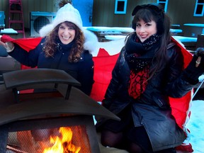See Thee Rise's Elenna Mosoff (L) and Amy Miranda want Canadians to talk around a campfire this summer as the country marks 150 years. (Veronica Henri/Toronto Sun)