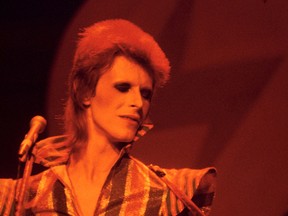 David Bowie, 1973 final show of Ziggy Stardust and the Spiders from Mars, Hammersmith Odeon, London. (Chris Walter/WireImage.com)