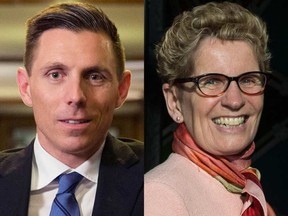 Patrick Brown, Ontario PC leader, and Premier Kathleen Wynne, Ontario Liberal leader