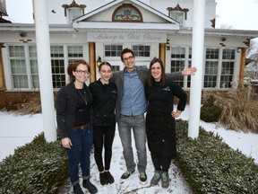 Members of the Growing Chefs team ? Noelle Coughlin, left, Marisa Verbeem, Andrew Fleet, and Katherine Jones ?  stand outside their new home in London. Growing Chefs is a children?s cooking and nutrition program. (MORRIS LAMONT, The London Free Press)